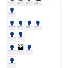 Page de membres du laboratoire.